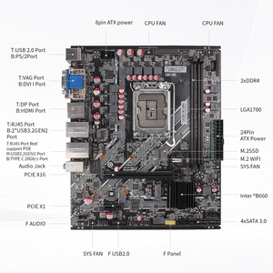 لوحة أم مخصصة للألعاب B660 H610 ATX من إنتاج الشركة المصنعة الأصلية، تدعم تطبيقات التصميم المكتبي، متوافقة مع معالجات إنتل الجيل الثاني عشر، تدعم ذاكرة <span class=keywords><strong>DDR4</strong></span> وPCIe 4.0 - Product Image 4