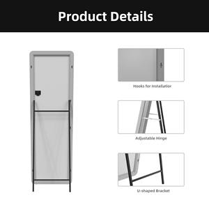 Produsen grosir meja rias kamar tidur Led Salon rambut dinding dengan lampu panjang rias berdiri cermin lantai seluruh tubuh - Product Image 5