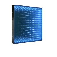 Plancher de danse LED 3D Infinity MOKE avec panneaux en verre trempé RGB pour mariages, fêtes et événements