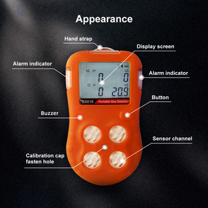Analizadores de Gas Portátiles BX616, Detector de Gas Multigas Portátil CO O2 H2S CH4 con Carga de Datos y Alarma TWA para <span class=keywords><strong>Gases</strong></span> Tóxicos - Product Image 5