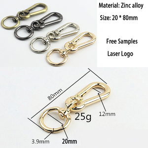 Venta al por mayor de ganchos de metal de resorte de alta calidad de aleación de zinc hebilla giratoria Clip Snap Hook bolsa Accesorios - Product Image 6