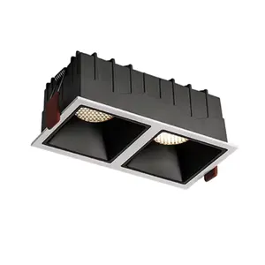 Luz de fundo LED COB anti-reflexo de alta qualidade 8W 10W iluminação comercial sem guarnição quadrada regulável