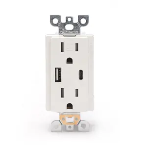 1pc Usb outlet 5v 4.8a, type c usb wall charger outl Usb outlets wall electrical