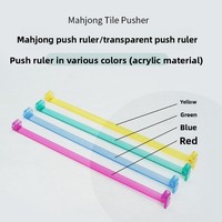 Règle de Mahjong Sacrée Impériale Transparente Multicolore pour l'Organisation Manuelle P.S. Matériel