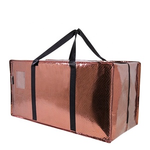 Ready Made Big Storge Moving Bag with Zipper, Heavy Duty Moving Bags Waterproof XL Packing Supplies for Moving Zipper Bag