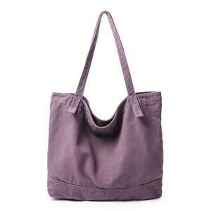 2026 New Arrival JapaneseStyle Ladies' Single Shoulder <b>Canvas</b> <b>Bags</b> <b>Large</b> Capacity Tote <b>Bags</b> Casual Solid Color Handbags - Product Image 1