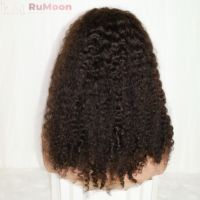 Perruque Lace Front HD Transparente Sans Colle 5x5 avec Cheveux de Bébé, Cheveux Humains Vietnamiens Bouclés Naturels Grade Vierge, Densité 300%