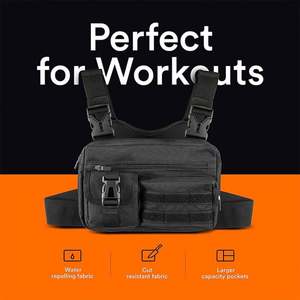 OEM Custom Logo Tactical Inspired Sports Utility Chest <b>Pack</b> Rig Pouch <b>Vest</b> Chest Bag for <b>Men</b> Workouts Cycling Hiking - Product Image 4