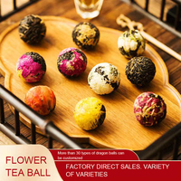 Thé en vrac parfumé aux fleurs de jasmin et de rose du Yunnan Pu'er, thé en boules Dragon Pearl Chaqiu, vente en gros pour fabricants