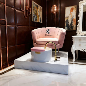 Paquete Completo de Muebles de Salón Madamcenter, Silla de Barbería, Spa y Manicura/Pedicura con Hidromasaje y Funciones Ajustables - Product Image 3