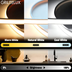 Tira de Luz LED COB Flexible de 12V 24V CC, Impermeable IP65, 320 LED/m, 10W, 3000K 4000K 6000K, para Cocina, Habitación, Jardín - Product Image 4