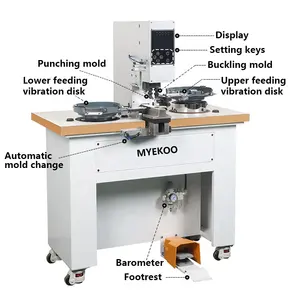 Electric servo nail buckle machine fully automatic anti -flocking computer deduction machine Rivet buckle button