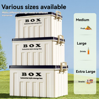 Bacs de rangement extérieurs classiques carrés en PP moulé par injection, durables et écologiques, pour la cuisine, les jouets, les outils et la maison