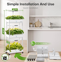 Système de culture hydroponique écologique, étagère de culture de plantes d'intérieur multicouche, construction en acier inoxydable, alimenté par USB pour la maison
