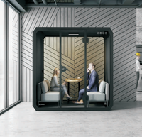 Cabine d'enregistrement mobile insonorisée moderne, Pod de bureau, Salle de batterie personnalisée, Studio de streaming en direct, Salle de sport à domicile, Studio de centre commercial, Bâtiment de bureaux, Hôtel