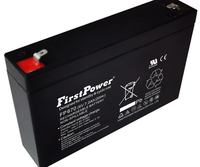 Batterie de stockage rechargeable AGM étanche FirstPower FP670 6V 7Ah pour véhicules électriques pour enfants, éclairage d'urgence, systèmes UPS