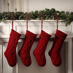 Medias navideñas de 18 pulgadas, medias tejidas con Cable de gran tamaño, regalos y decoraciones para vacaciones familiares, fiesta de <span class=keywords><strong>Navidad</strong></span> - Product Image 2