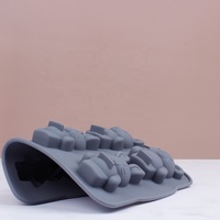 Moule à chocolat en forme d'ours et de lapin Moule à savon en silicone pour pouding à la gelée Moule à glace en treillis