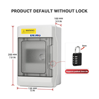 Boîte de distribution d'énergie étanche EPEPRO IP66 Barres omnibus à 4 voies Rail DIN Plastique verrouillable pour une utilisation en extérieur/intérieur Compatible MCB