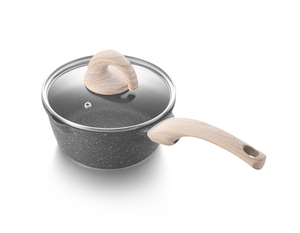 Mới nhất đến chết đúc nhôm nước sốt nồi Nồi sữa với lớp phủ đá cẩm thạch và thích hợp cho bếp cảm ứng - Product Image 1