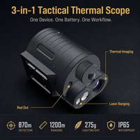 Fournisseur professionnel de caméras thermiques, capteur 320x240 12um, 50Hz, laser 1000m, chasse, étanche, caméras thermiques bon marché à vendre
