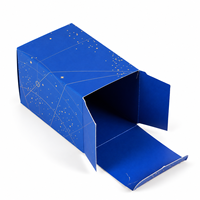 Boîte en carton blanc SBS 300 g/m² à fermeture droite avec estampage à chaud doré et impression Constellation pour emballage cadeau
