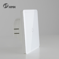 Interrupteur tactile intelligent WIFI à commande vocale 10A 1 Gang, norme européenne, avec panneau en verre cristal