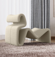Fauteuil inclinable de luxe pour salon, nouveau design, cadre en fibre de verre, tissu, fauteuil inclinable pour villa, hôtel, bureau, chambre à coucher