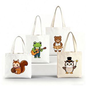 Logo Bags With Logos Printed Shopping Print Canvas Zip Bag Custom Promotional Gifts - Product Image 1