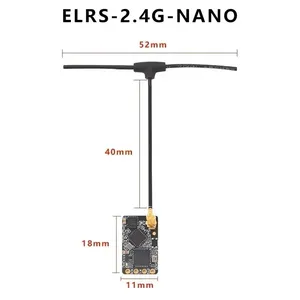 Récepteur ELRS 2,4 GHz NANO ExpressLRS avec antenne de type T, prend en charge la mise à niveau WiFi pour les drones de traçage FPV RC, fabriqué en Chine - Product Image 3