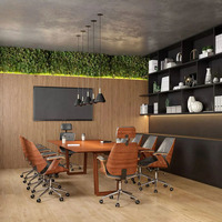 Chaise de bureau ergonomique en bois blanc avec dossier haut en cuir PU, inclinable à 120 degrés, réglable en hauteur - 1 pièce (Brésil)