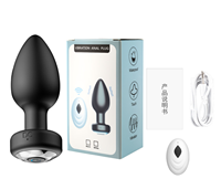 Gelances Plug Anal Télécommandé en Acier Inoxydable Étanche Rechargeable 10 Modes de Vibration Compatible avec Application Jouet Sexuel pour Adultes