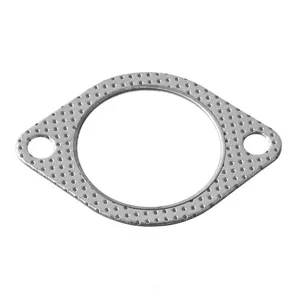 Gasket flens knalpot mesin mobil, paking pipa knalpot Universal dengan dua lubang