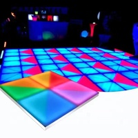 Prix de gros - Piste de danse LED 3D en verre de 1 m pour mariage