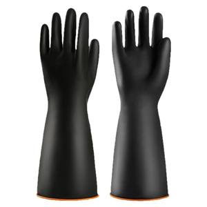 Gants en latex de caoutchouc naturel industriels, résistants aux produits chimiques, épaissis, lisses et antidérapants pour atelier de fabrication mécanique - Product Image 1