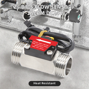 DC24V G1/2 "ステンレス鋼高温度抵抗100 ℃ NPN出力水ディスペンサー流量センサータービン流量計1-25LPM OEM - Product Image 3