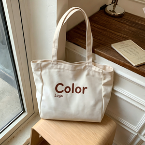 Reusable Shopping Bags <b>Canvas</b> <b>Tote</b> Custom Logo Printed Eco Friendly For Women Foldable High Quality Fashion Wholesale - Product Image 5
