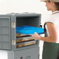 Multifonctionnel 150L Portable Thermique Isolé Longue Durée Stockage Alimentaire Grand Chariot de Restauration Mobile Camping Pique-niques Utilisation en Cuisine