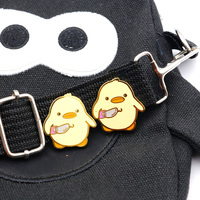 Dmq — épingle à revers en émail dur avec impression personnalisée, badge animal mignon de canard, de dessin animé, vente en gros, pas cher