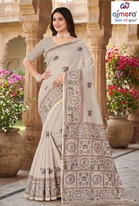 Sari en coton imprimé doux et élégant Ajmera, collection de mode ethnique traditionnelle et stylée pour les fêtes, séchage rapide, toutes saisons, pour femmes - Product Image 4