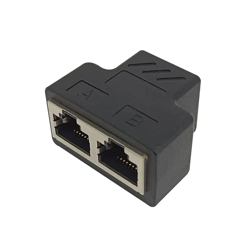 Network connector rj45 adapter rj45 1 female to 2 female socket port LAN Ethernet rj45 connector splitter Y adapter