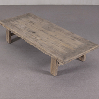 Table basse rectangulaire en bois de sapin recyclé, style rustique et vintage, pour salon, mobilier écologique pour la maison