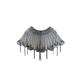 Capa Versátil con Borlas de Cuentas, Ideal para Combinar con Cheongsam y Vestidos de Novia, Cubre Brazos para Atuendos Femeninos - Product Image 6