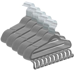 Tiết kiệm không gian không trượt Trọng lượng nhẹ nhung & vải móc + Extender móc Hồng Nhung móc - Product Image 4