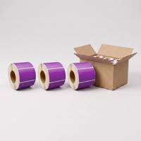 Rouleau d'étiquettes thermiques violettes résistantes aux rayures 60*40mm, autocollantes, pour étiquettes de date de cuisine et de restauration
