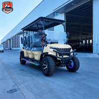 Voiturette de golf 6 places tout-terrain surélevée, couleur personnalisée pour usage touristique