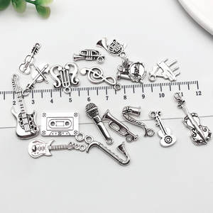 Trend Vintage Antique <b>Silver</b> Saxophone Violin Music Note Necklace <b>Bracelet</b> <b>Charm</b> Creative Jewelry Accessories - Product Image 3