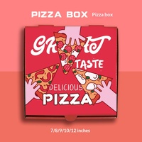 Boîtes à pizza carrées ondulées jetables de 7/8/9/10 pouces