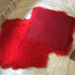 Bantal bulu Tibet kulit domba panjang asli