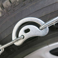 Chaînes à neige robustes à double maillon carré avec came pour pneus de camion de 22,5 po et 24,5 po, lot de 2